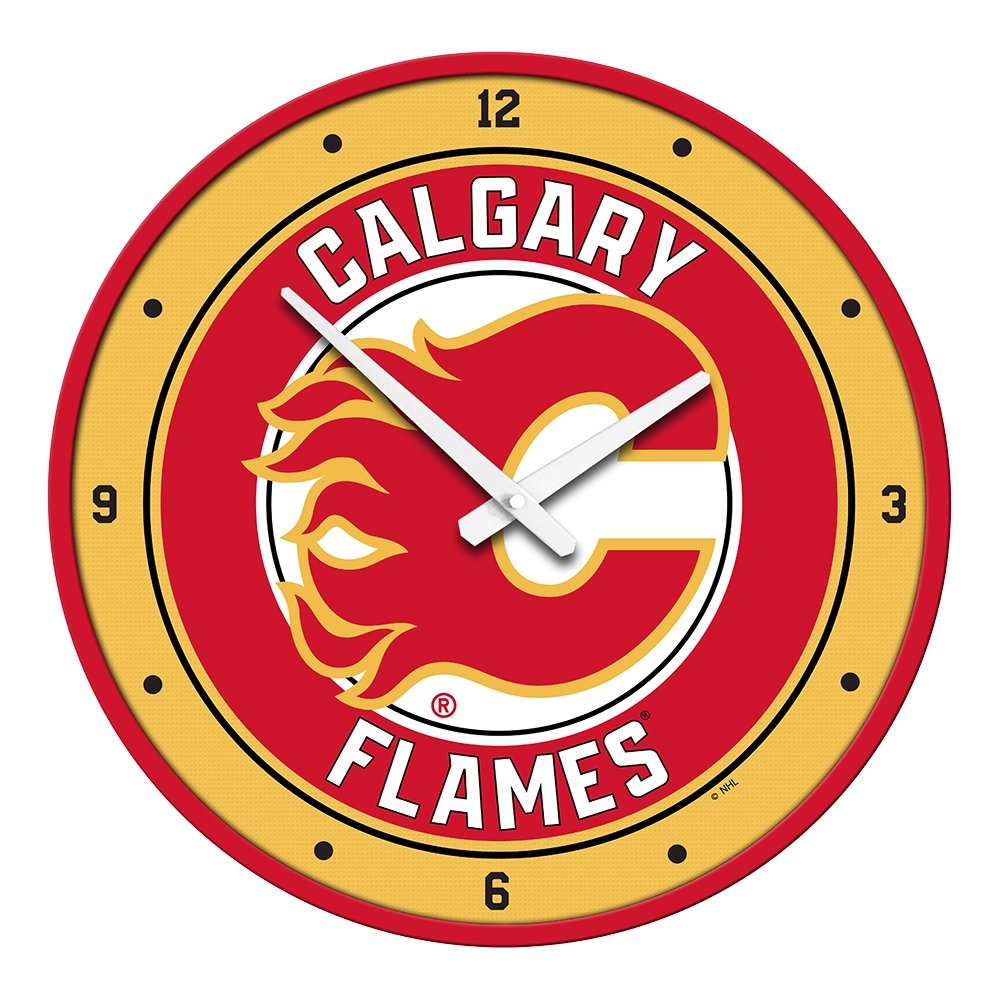 Calgary Flames: Modern Disc Wall Clock - The Fan-Brand