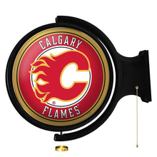 Load image into Gallery viewer, Calgary Flames: Original Round Rotating Lighted Wall Sign - The Fan-Brand