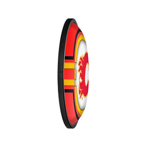 Calgary Flames: Oval Slimline Lighted Wall Sign - The Fan-Brand