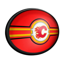 Load image into Gallery viewer, Calgary Flames: Oval Slimline Lighted Wall Sign - The Fan-Brand