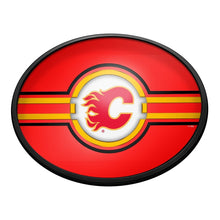 Load image into Gallery viewer, Calgary Flames: Oval Slimline Lighted Wall Sign - The Fan-Brand