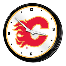 Load image into Gallery viewer, Calgary Flames: Retro Lighted Wall Clock - The Fan-Brand