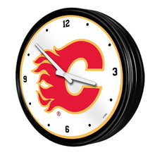 Load image into Gallery viewer, Calgary Flames: Retro Lighted Wall Clock - The Fan-Brand