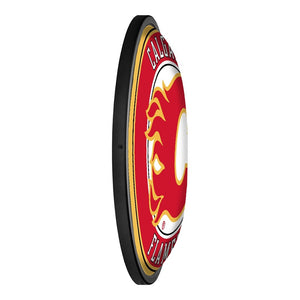 Calgary Flames: Round Slimline Lighted Wall Sign - The Fan-Brand