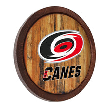 Load image into Gallery viewer, Carolina Hurricanes: &quot;Faux&quot; Barrel Top Sign - The Fan-Brand