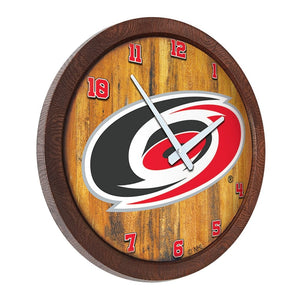 Carolina Hurricanes: "Faux" Barrel Top Wall Clock - The Fan-Brand