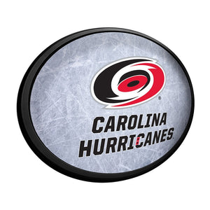 Carolina Hurricanes: Ice Rink - Oval Slimline Lighted Wall Sign - The Fan-Brand