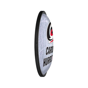 Carolina Hurricanes: Ice Rink - Oval Slimline Lighted Wall Sign - The Fan-Brand