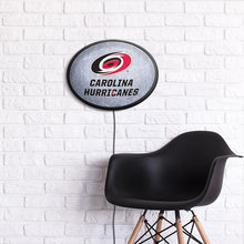 Load image into Gallery viewer, Carolina Hurricanes: Ice Rink - Oval Slimline Lighted Wall Sign - The Fan-Brand