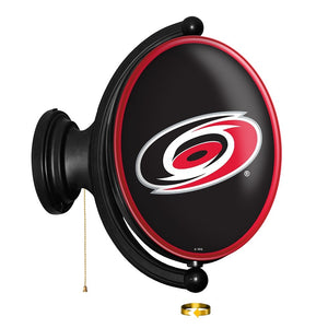 Carolina Hurricanes: Original Oval Rotating Lighted Wall Sign - The Fan-Brand