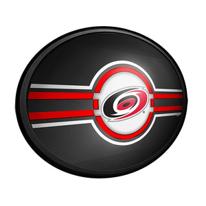 Carolina Hurricanes: Oval Slimline Lighted Wall Sign - The Fan-Brand