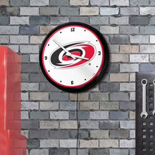 Load image into Gallery viewer, Carolina Hurricanes: Retro Lighted Wall Clock - The Fan-Brand