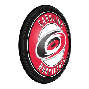 Carolina Hurricanes: Round Slimline Lighted Wall Sign - The Fan-Brand