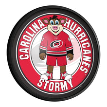 Load image into Gallery viewer, Carolina Hurricanes: Stormy - Round Slimline Lighted Wall Sign - The Fan-Brand