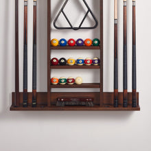 Load image into Gallery viewer, HB Home Mahogany Billiards Wall Rack