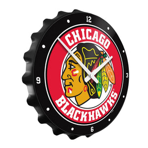 Chicago Blackhawks: Bottle Cap Wall Clock - The Fan-Brand