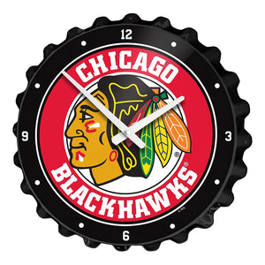 Chicago Blackhawks: Bottle Cap Wall Clock - The Fan-Brand