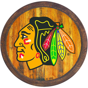 Chicago Blackhawks: "Faux" Barrel Top Sign - The Fan-Brand