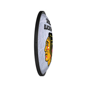 Chicago Blackhawks: Ice Rink - Oval Slimline Lighted Wall Sign - The Fan-Brand