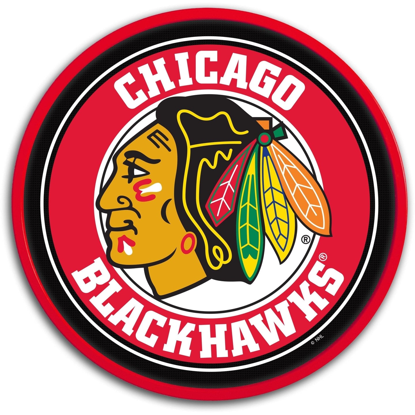 Chicago Blackhawks: Modern Disc Wall Sign - The Fan-Brand