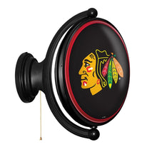 Load image into Gallery viewer, Chicago Blackhawks: Original Oval Rotating Lighted Wall Sign - The Fan-Brand