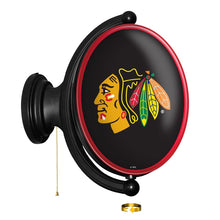 Load image into Gallery viewer, Chicago Blackhawks: Original Oval Rotating Lighted Wall Sign - The Fan-Brand