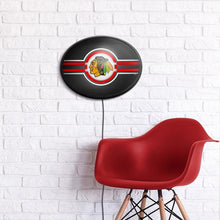 Load image into Gallery viewer, Chicago Blackhawks: Oval Slimline Lighted Wall Sign - The Fan-Brand