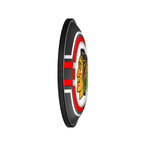 Chicago Blackhawks: Oval Slimline Lighted Wall Sign - The Fan-Brand