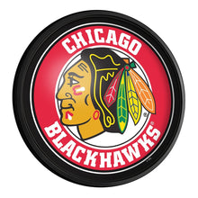 Load image into Gallery viewer, Chicago Blackhawks: Round Slimline Lighted Wall Sign - The Fan-Brand