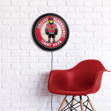 Load image into Gallery viewer, Chicago Blackhawks: Tommy Hawk - Round Slimline Lighted Wall Sign - The Fan-Brand