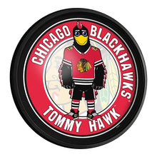 Load image into Gallery viewer, Chicago Blackhawks: Tommy Hawk - Round Slimline Lighted Wall Sign - The Fan-Brand
