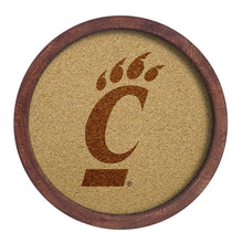 Load image into Gallery viewer, Cincinnati Bearcats: Logo - &quot;Faux&quot; Barrel Framed Cork Board - The Fan-Brand