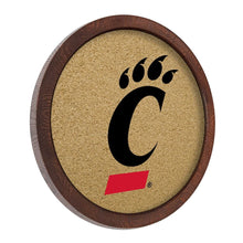Load image into Gallery viewer, Cincinnati Bearcats: Logo - &quot;Faux&quot; Barrel Framed Cork Board - The Fan-Brand