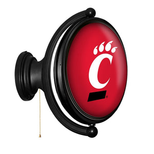 Cincinnati Bearcats: Original Oval Rotating Lighted Wall Sign - The Fan-Brand