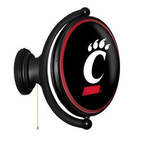 Cincinnati Bearcats: Original Oval Rotating Lighted Wall Sign - The Fan-Brand