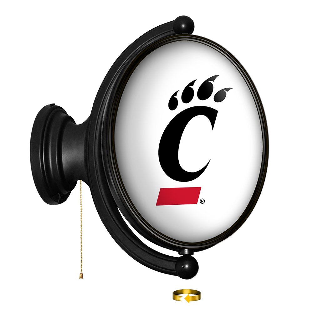 Cincinnati Bearcats: Original Oval Rotating Lighted Wall Sign - The Fan-Brand