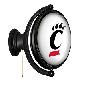 Cincinnati Bearcats: Original Oval Rotating Lighted Wall Sign - The Fan-Brand