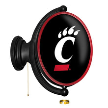 Load image into Gallery viewer, Cincinnati Bearcats: Original Oval Rotating Lighted Wall Sign - The Fan-Brand