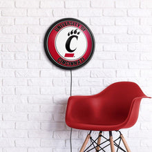 Load image into Gallery viewer, Cincinnati Bearcats: Round Slimline Lighted Wall Sign - The Fan-Brand