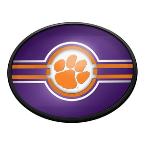 Clemson Tigers: Oval Slimline Lighted Wall Sign - The Fan-Brand