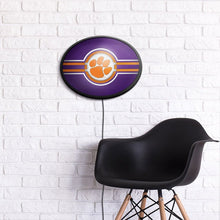 Load image into Gallery viewer, Clemson Tigers: Oval Slimline Lighted Wall Sign - The Fan-Brand