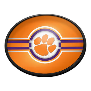 Clemson Tigers: Oval Slimline Lighted Wall Sign - The Fan-Brand