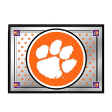 Load image into Gallery viewer, Clemson Tigers: Paw Print, Team Spirit - Framed Mirrored Wall Sign - The Fan-Brand