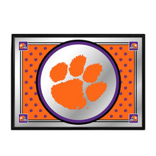 Load image into Gallery viewer, Clemson Tigers: Paw Print, Team Spirit - Framed Mirrored Wall Sign - The Fan-Brand