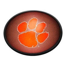 Load image into Gallery viewer, Clemson Tigers: Pigskin - Oval Slimline Lighted Wall Sign - The Fan-Brand