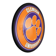 Load image into Gallery viewer, Clemson Tigers: Round Slimline Lighted Wall Sign - The Fan-Brand