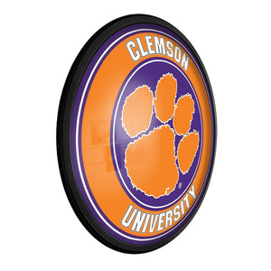 Clemson Tigers: Round Slimline Lighted Wall Sign - The Fan-Brand