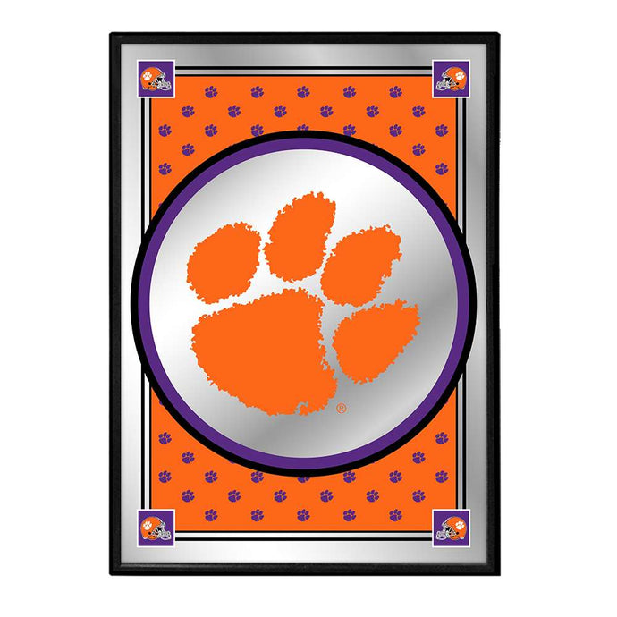 Clemson Tigers: Team Spirit - Framed Mirrored Wall Sign - The Fan-Brand