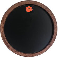 Load image into Gallery viewer, Clemson Tigers: Tiger Paw - Chalkboard &quot;Faux&quot; Barrel Top Sign - The Fan-Brand