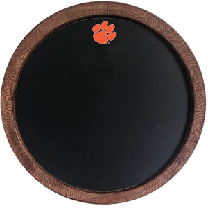 Clemson Tigers: Tiger Paw - Chalkboard "Faux" Barrel Top Sign - The Fan-Brand